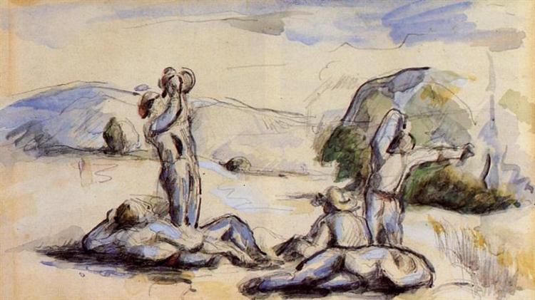 The Harvesters, 1878 - Поль Сезанн