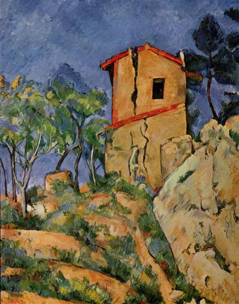 The House with the Cracked Walls, 1892 - 1894 - Paul Cezanne - WikiArt.org