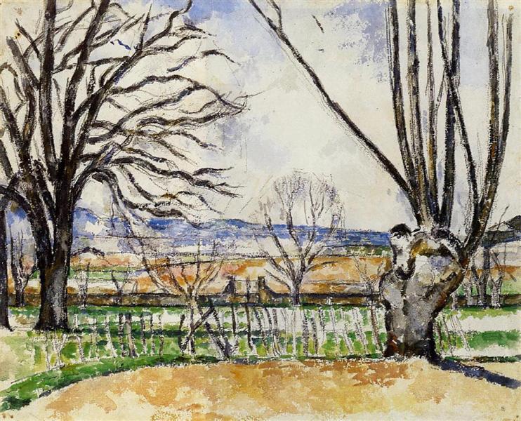 The Trees of Jas de Bouffan in Spring, c.1880 - Paul Cézanne