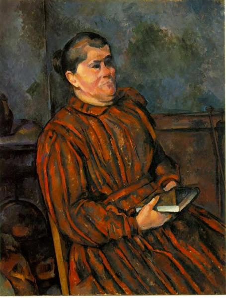 Woman in a Red Striped Dress, c.1898 - Paul Cézanne