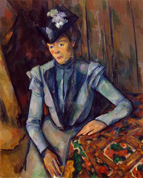 Woman in Blue. Madame Cezanne, c.1902 - 塞尚