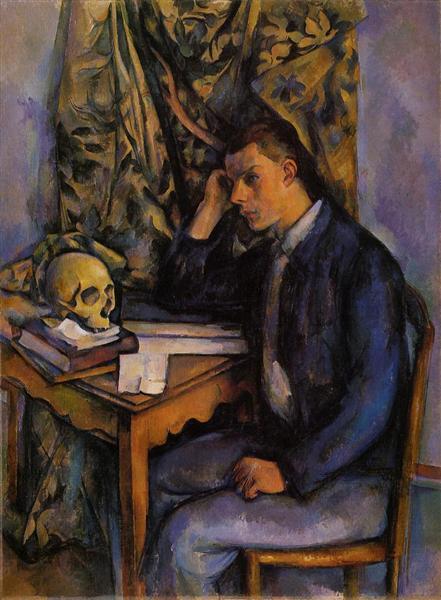 Young Man and Skull, c.1898 - Поль Сезанн