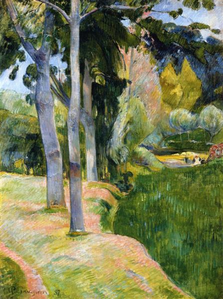 The large tree, 1889 - Paul Gauguin