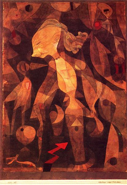 A young ladys adventure, 1921 - Paul Klee