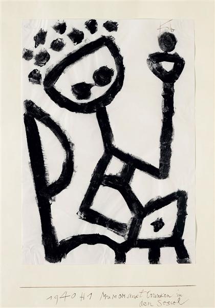 My mom drunk falls into the chair, 1940 - Paul Klee