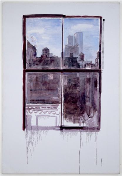Untitled (cityscape with twin towers), 1972 - Пол Тек