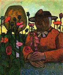 Old Woman from the Poorhouse in the Garden - Paula Modersohn-Becker