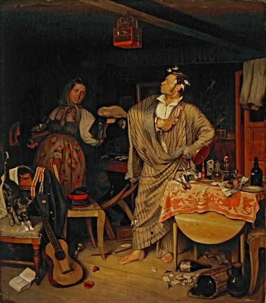 The fresh cavalier, 1846 - Pável Fedótov