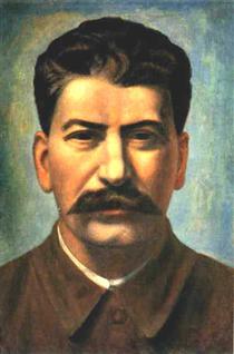 Portrait of Joseph Stalin (Iosif Vissarionovich Dzhugashvili) - Pawel Nikolajewitsch Filonow