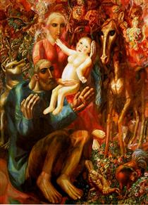 A Peasant Family (The Holy Family) - Pavel Filonov