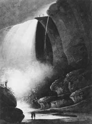 Niagara Falls Table Rock by Moonlight, c.1812 - Павло Свіньїн