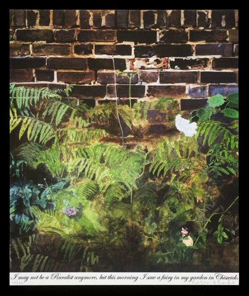 I may not be a Ruralist anymore, but this morning I saw a fairy in my garden in Chiswick, 2008 - Peter Blake