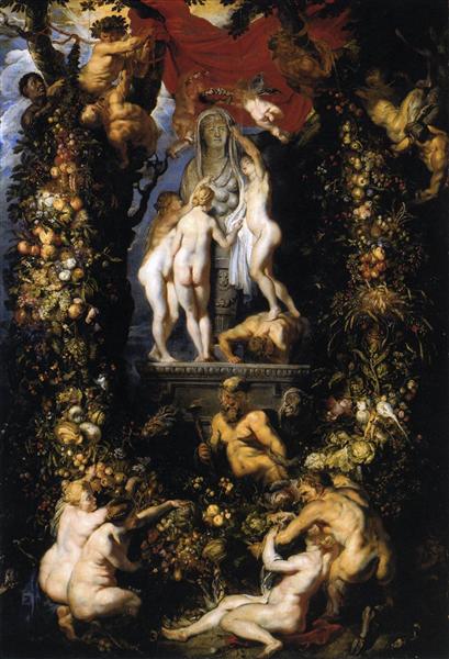 Nature Adorning the Three Graces, c.1615 - Peter Paul Rubens