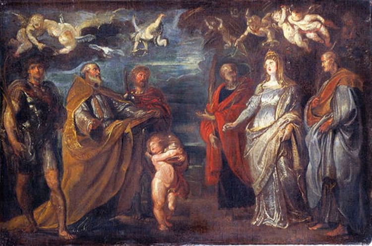St. George with Martyrs Maurus, Papianus, Domitilla, Nerus and Achilleus, 1608 - Peter Paul Rubens