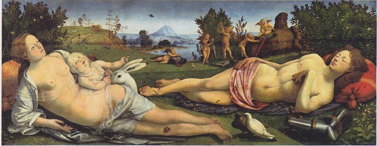 Venus, Mars und Amor, 1505 - Piero di Cosimo