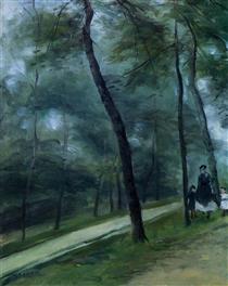 A Walk in the Woods (Madame Lecoeur and Her Children) - Pierre-Auguste Renoir