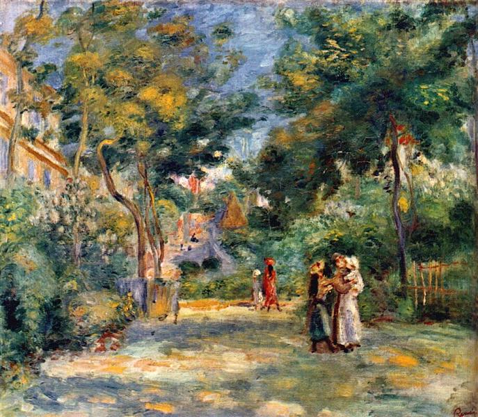 Figures in a Garden, 1880 - Pierre-Auguste Renoir