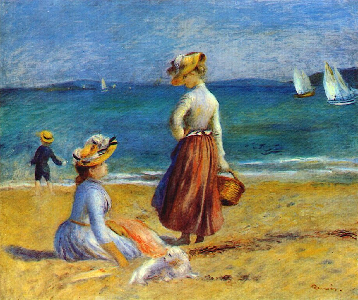 Figures On The Beach 1890 Pierre Auguste Renoir WikiArt Org   Figures On The Beach 