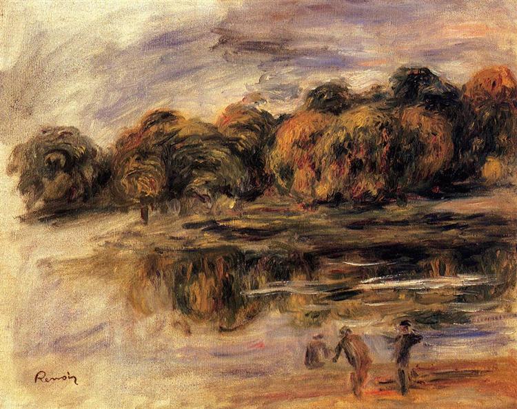 Fishermen by a Lake - Pierre-Auguste Renoir