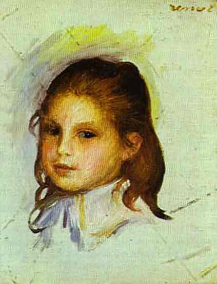 Girl with Brown Hair, 1887 - 1888 - Пьер Огюст Ренуар