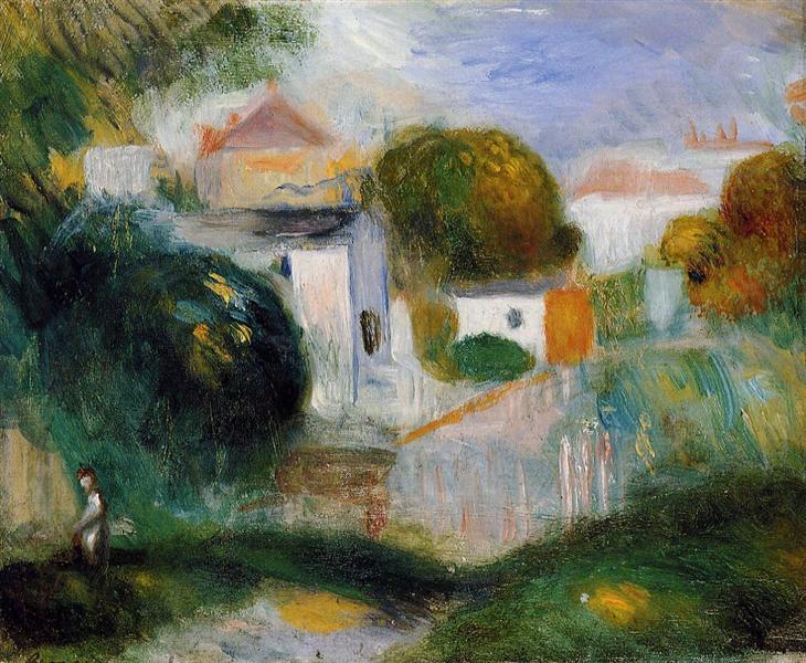 Houses in the Trees - Pierre-Auguste Renoir