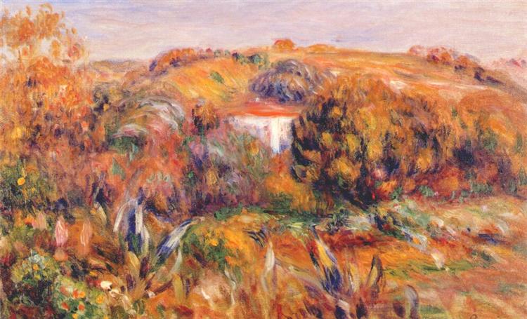 Landscape at cagnes, c.1905 - 雷諾瓦