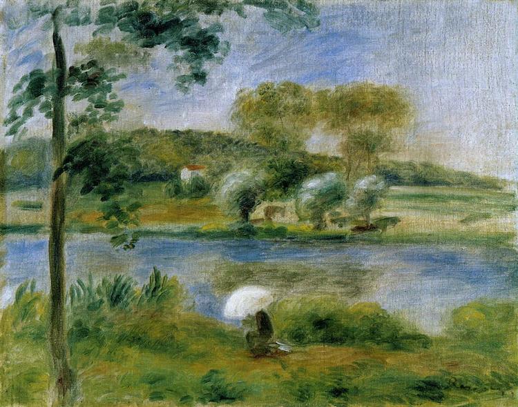 Landscape Banks of the River - Auguste Renoir