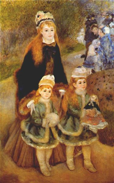 Mother and children, c.1875 - Пьер Огюст Ренуар