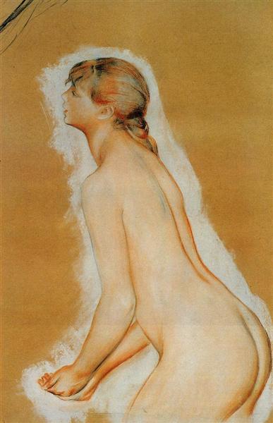 Nude (Study for The Large Bathers ), 1886 - 1887 - 雷諾瓦