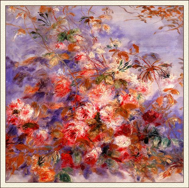 Roses By The Window - Pierre-Auguste Renoir