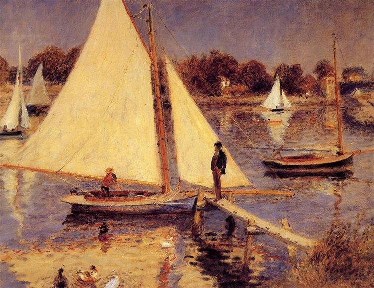 Sailboats at Argenteuil, 1874 - 雷諾瓦