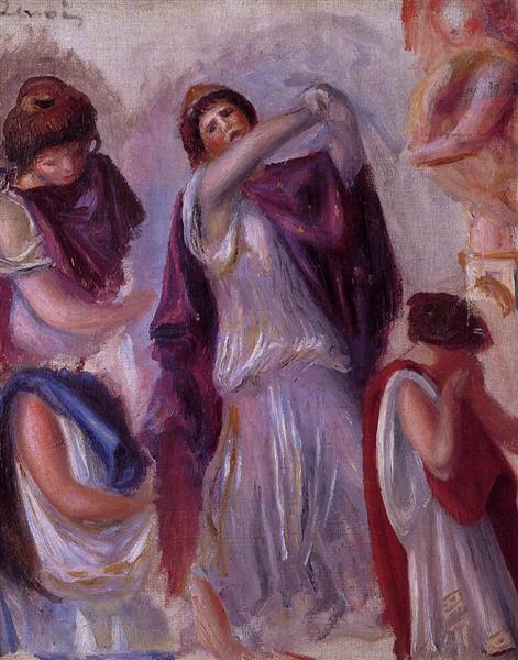 Scene Antique Femmes aux Peplums, 1895 - Auguste Renoir