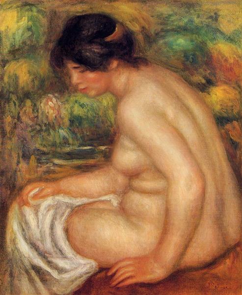 Seated Nude in Profile (Gabrielle), 1913 - Auguste Renoir