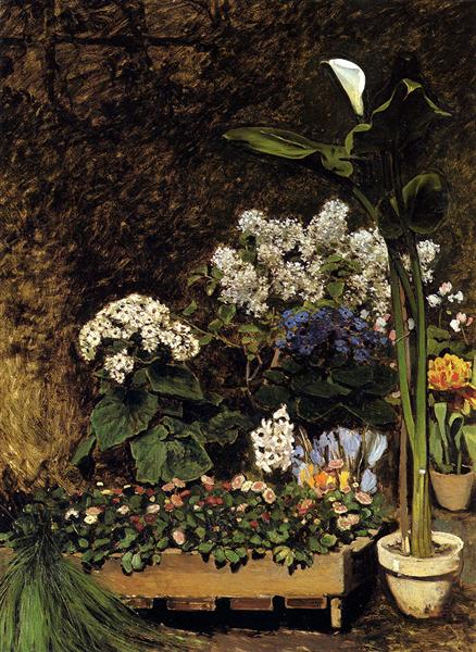 Spring Flowers, 1864 - 雷諾瓦