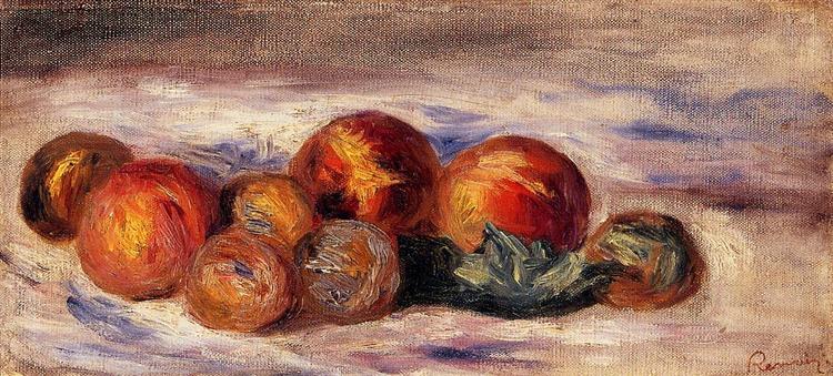 Still Life with Peaches, 1916 - Пьер Огюст Ренуар
