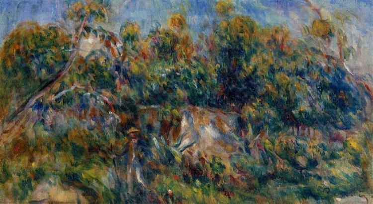 The Painter Taking a Stroll at Cagnes - Pierre-Auguste Renoir