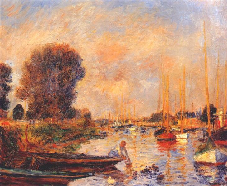 The seine at argenteuil, 1888 - Pierre-Auguste Renoir