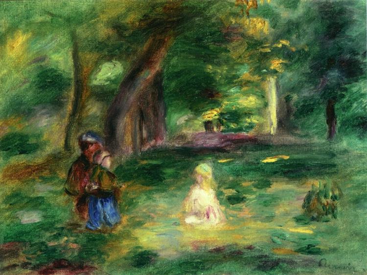 Three Figures in a Landscape - Pierre-Auguste Renoir