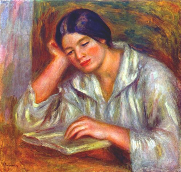 Woman in white, 1916 - 雷諾瓦