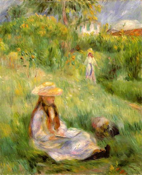 Young Girl in the Garden at Mezy, 1891 - Pierre-Auguste Renoir