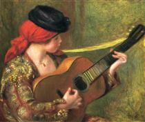 Girl with Guitar, William Merritt Chase