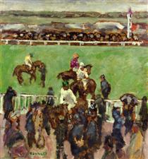 At the Races, Longchamp - Pierre Bonnard