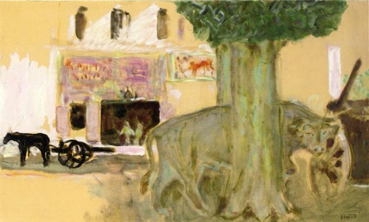 Cow behind a Tree, c.1912 - 皮爾·波納爾