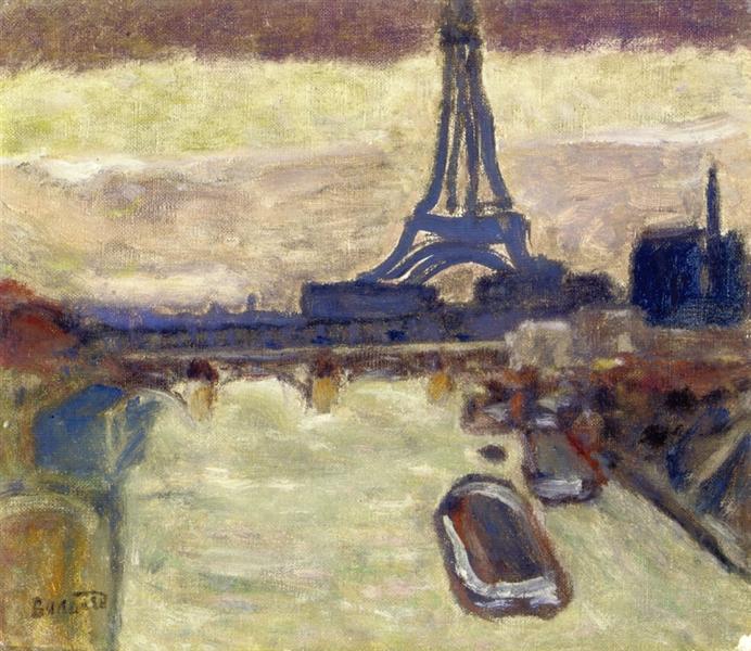 Eiffel Tower and The Seine, c.1906 - Pierre Bonnard