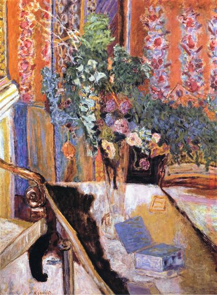 Interior with Flowers, 1919 - Pierre Bonnard