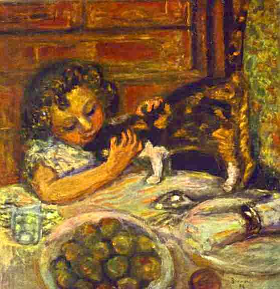 Little Girl with a Cat, 1899 - 皮爾·波納爾