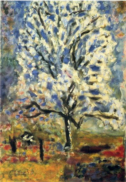 The almond tree in blossom - Pierre Bonnard