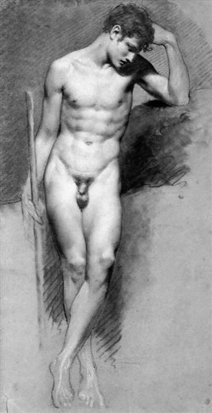 Academic Male Nude - 皮埃尔·保罗·普吕东