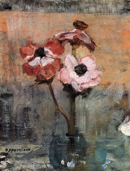 Anemones in a Vase, 1909 - Piet Mondrian