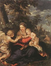 Holy Family Resting on the Flight to Egypt - Pierre de Cortone